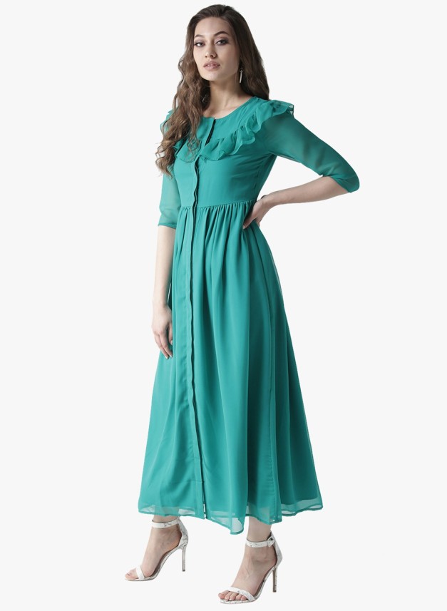 La Zoire Women Maxi Green Dress - Buy ...